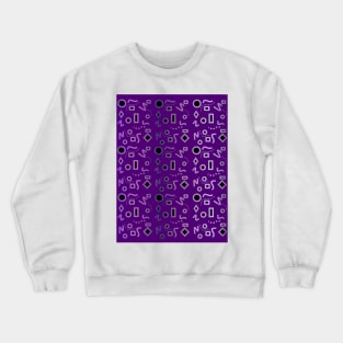 MOD Purple Geometrical Designs Crewneck Sweatshirt